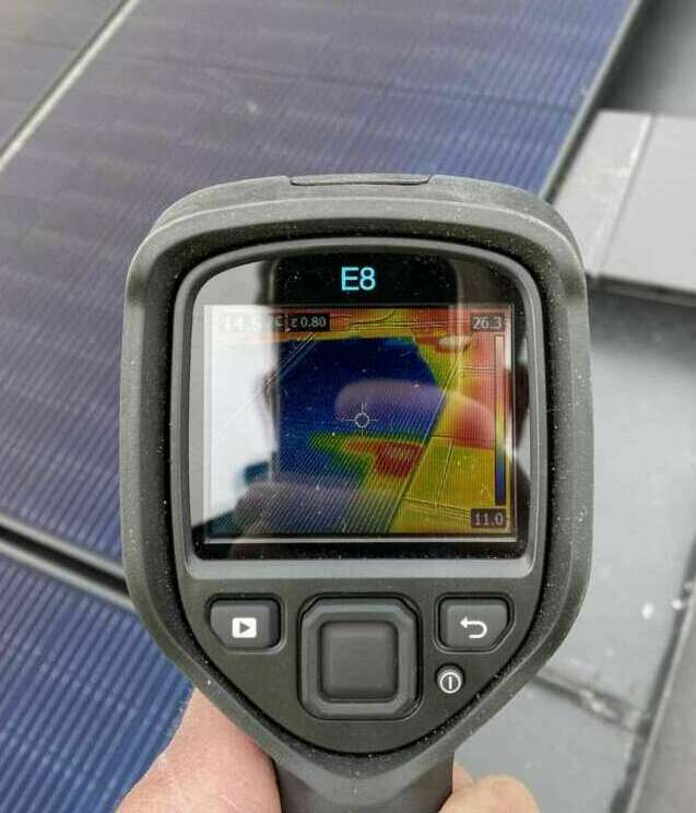 Besiktning solceller IR-kamera Termografering