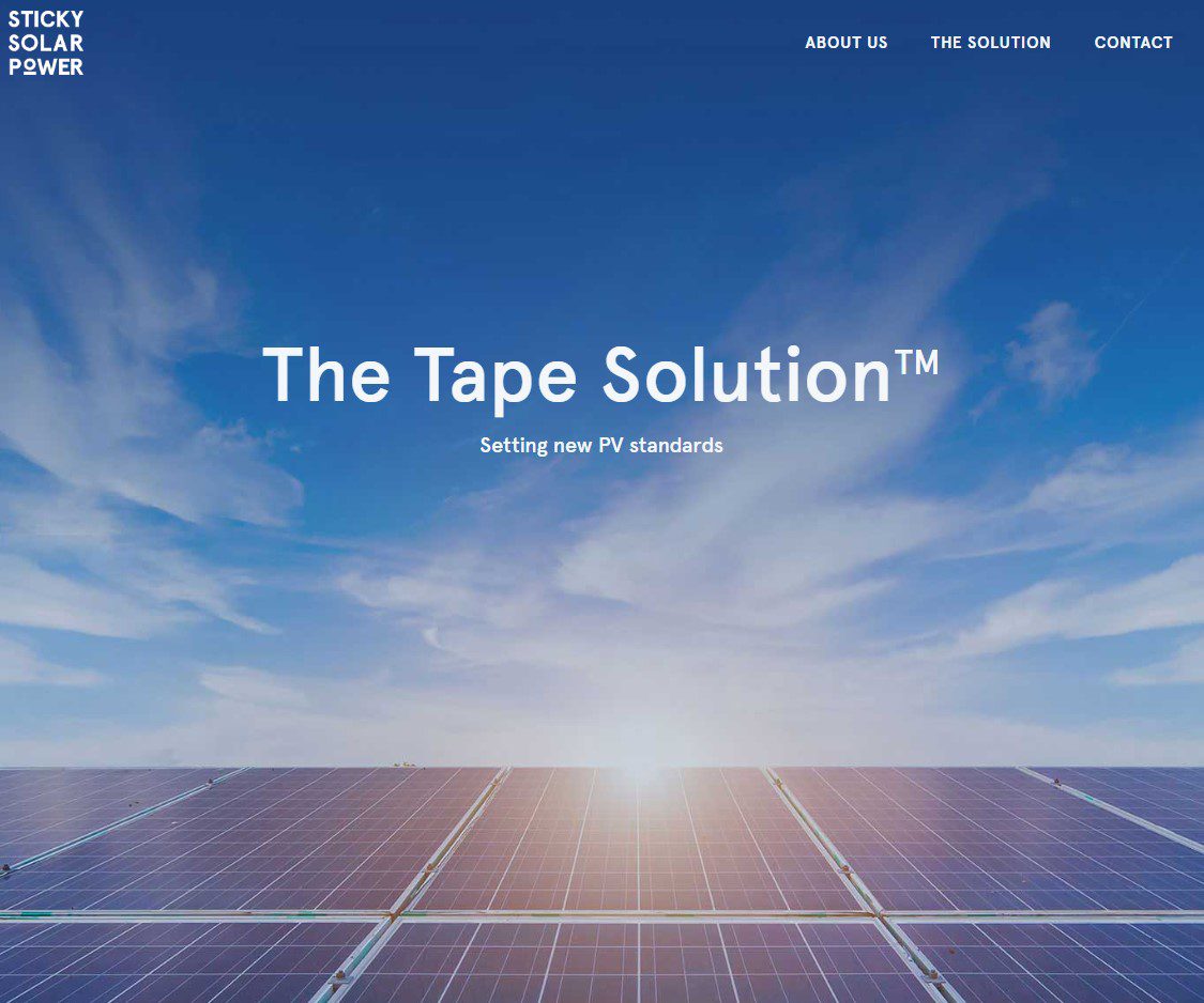 Sticky solar power the tape solution